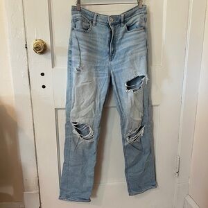 American Eagle Outfitters Ripped Light Blue Denim